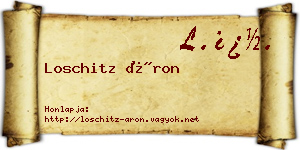 Loschitz Áron névjegykártya