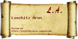 Loschitz Áron névjegykártya